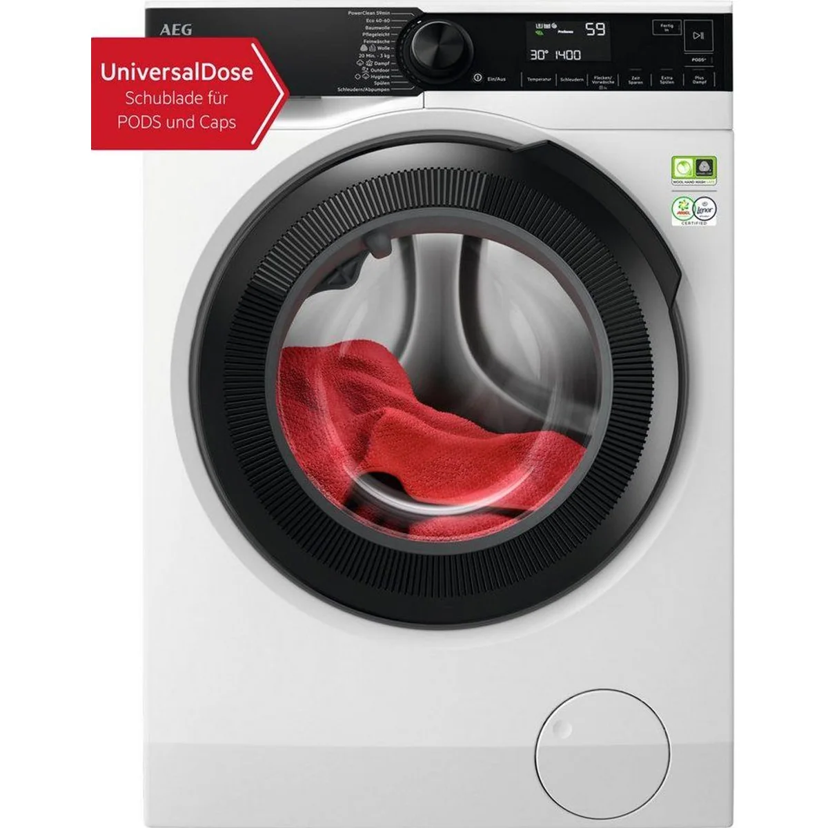 AEG LR8EG75480 Waschmaschine, 8 kg, 1400 U/min, innovative UniversalDose-Technologie