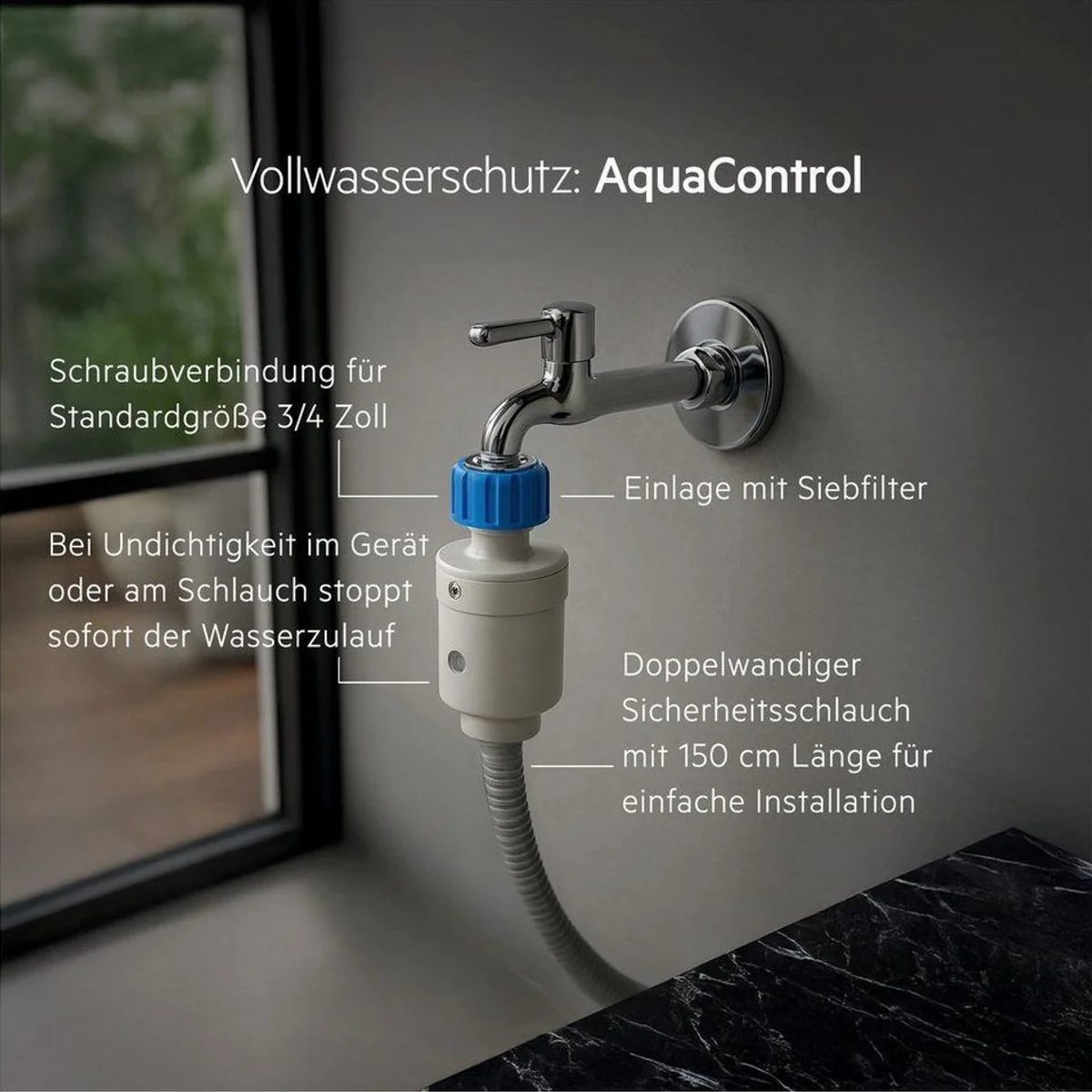 AEG LR6A5E480 Waschmaschine, 8 kg, 1400 U/min — Energieeffizienz A, Invertermotor, Aqua Control 3