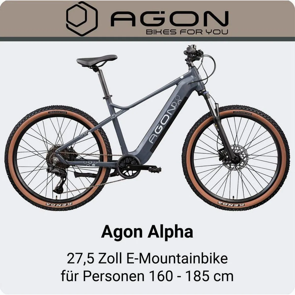 Agon E-Bike Mountainbike Alpha, leistungsstarker Ananda Motor, 10-Gang Shimano Deore — Pedelec für Damen und Herren 2