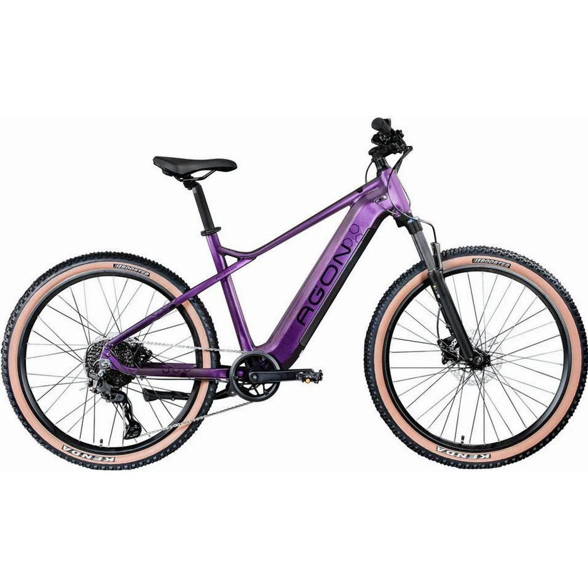 Agon E-Bike Mountainbike Alpha, 10 Gang Shimano Deore, leistungsstarker Hinterradmotor