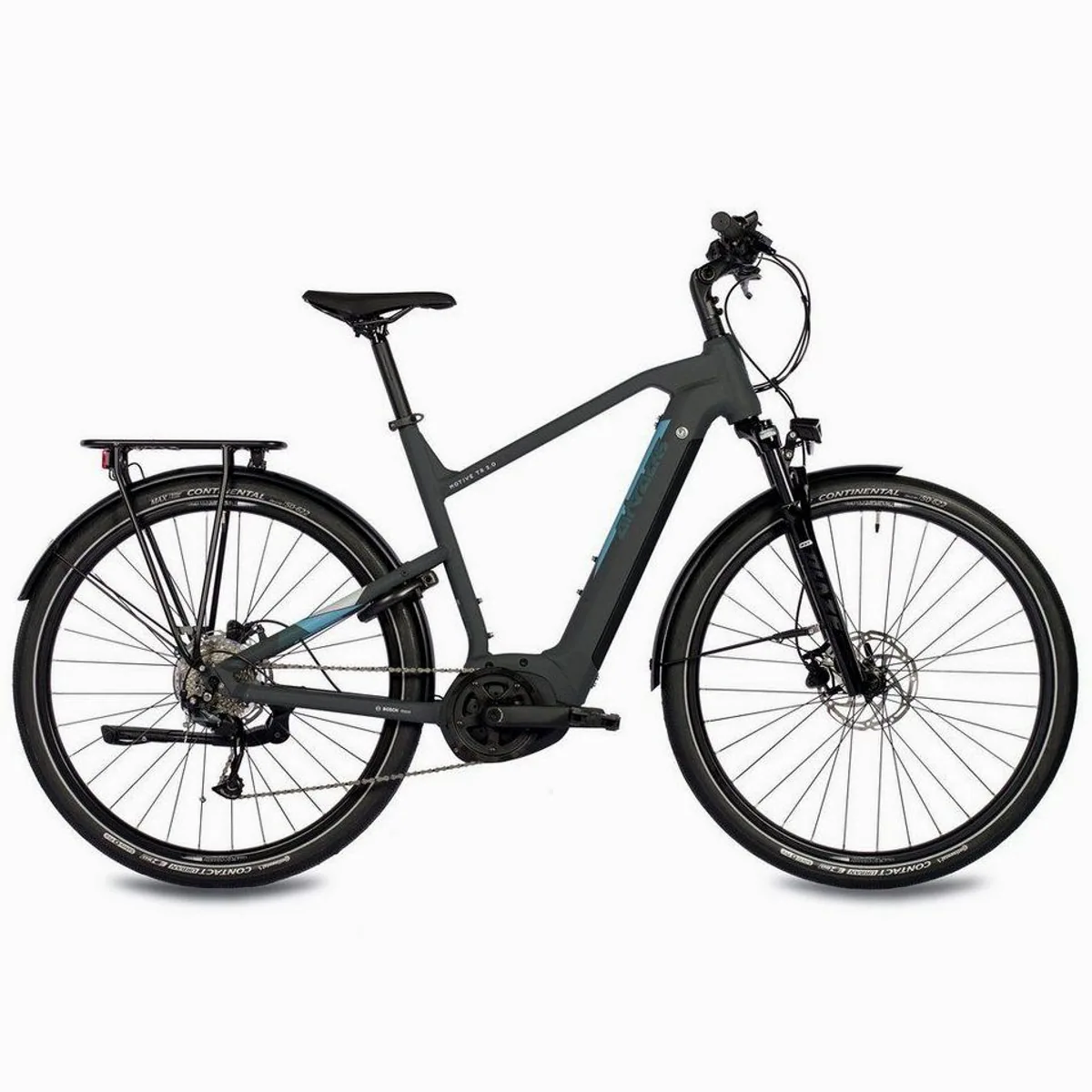 Airtracks MOTIV TR.2.0 E-Bike, Bosch Performance Line, 9-Gang Shimano Alivio — 500 Wh Akku, Intuvia Display, 28 Zoll