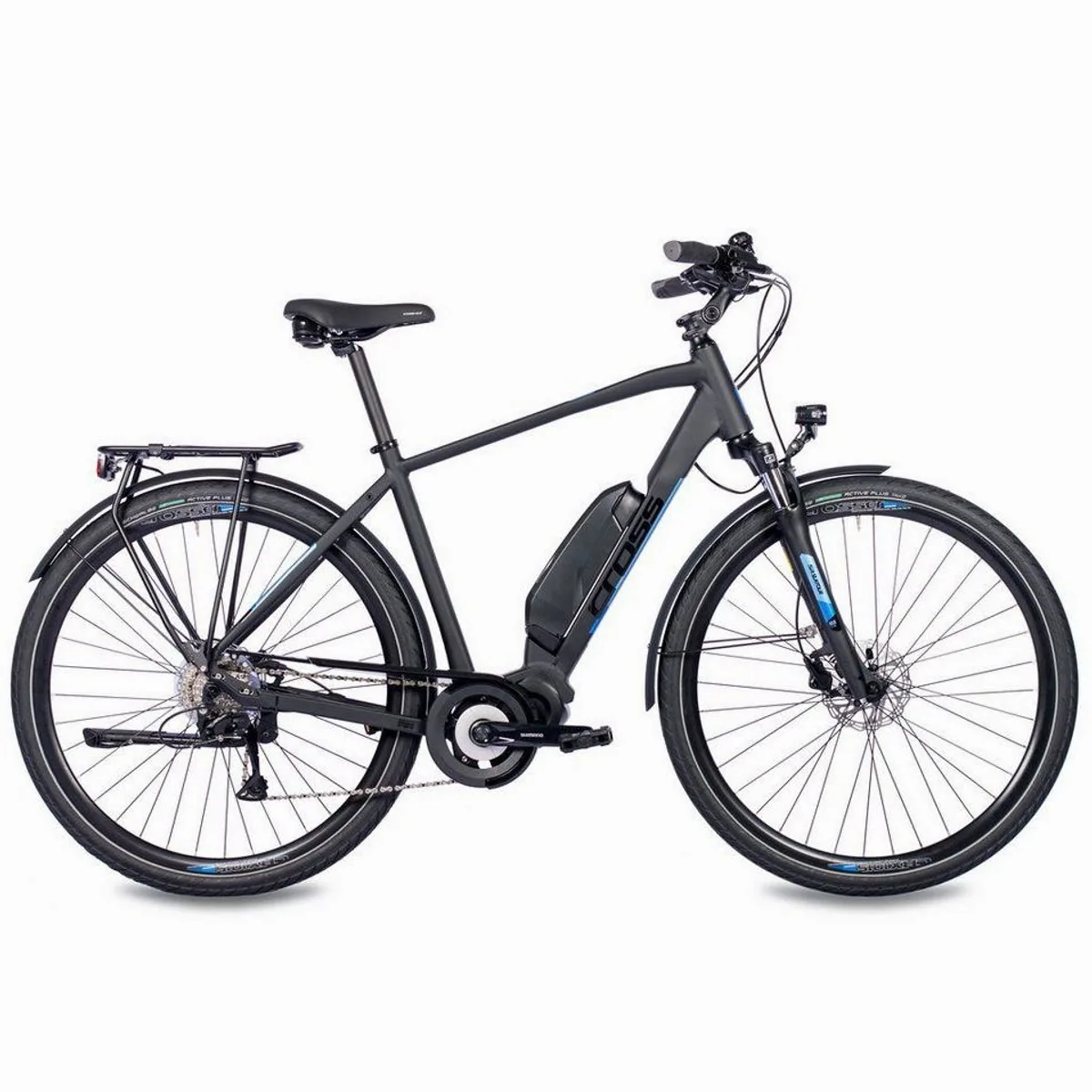 Airtracks V-Tron Trekking E-Bike, Shimano STePS E5000, 9 Gang — Hochwertiger Antrieb, Komfortable Federgabel, Robuste Ausstattung