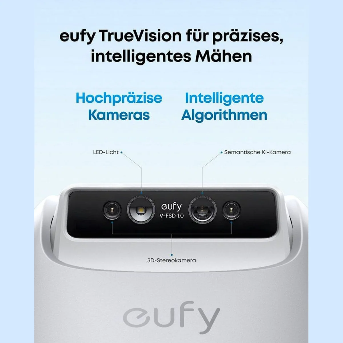 Anker eufy Rasenmähroboter E15, App-Steuerung, Regensensor, Diebstahlschutz — für Gärten bis 800 m² 2