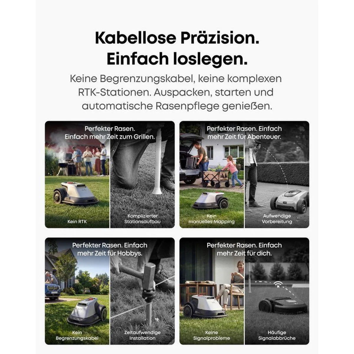 Anker eufy Rasenmähroboter E15, App-Steuerung, Regensensor, Diebstahlschutz — für Gärten bis 800 m² 3