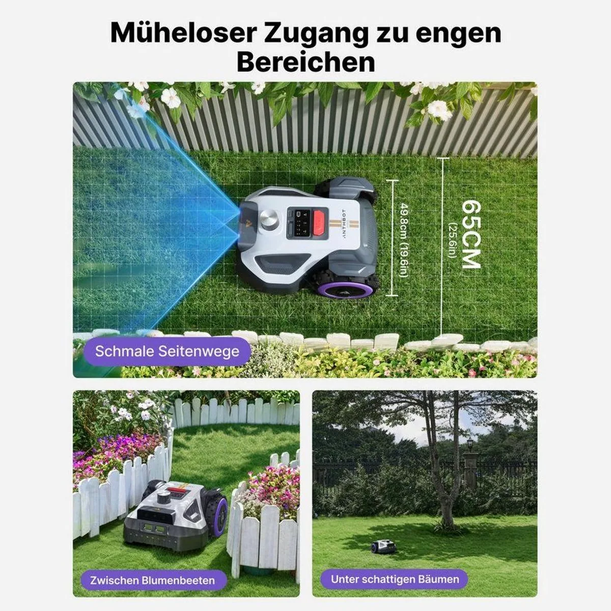 ANTHBOT M5 PRO Mähroboter, HoloSense Quad-Fusion, RTK-Set & Garage Pro — für Gärten bis 700 m² 3
