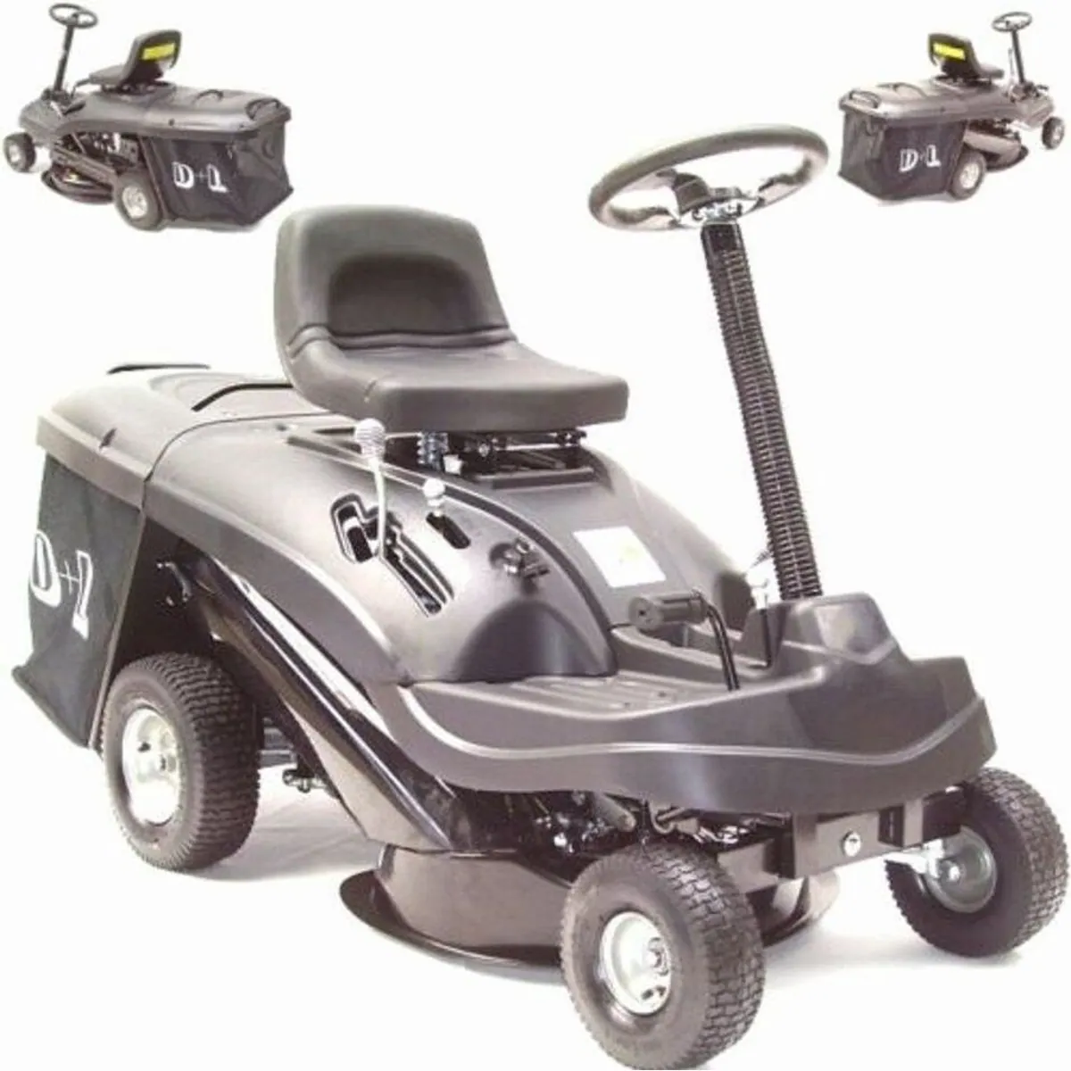 Apex Benzinrasenmäher Rasentraktor, 6,5 PS, kompakter Aufsitzmäher — 61 cm Schnittbreite, Elektrostart, 150 L Fangkorb
