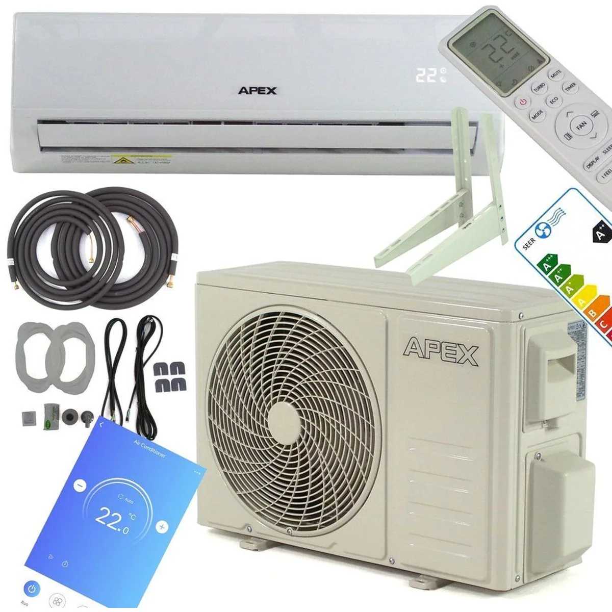 Apex 4-in-1 Klimaanlage, Heiz-, Kühl-, Trocken- und Lüfterfunktion — Leistungsstark und energieeffizient