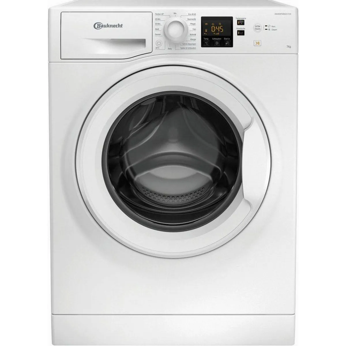 Bauknecht WBP 714A Waschmaschine, 7 kg, 1400 U/min, Kurz 45' – effiziente Reinigung in Rekordzeit