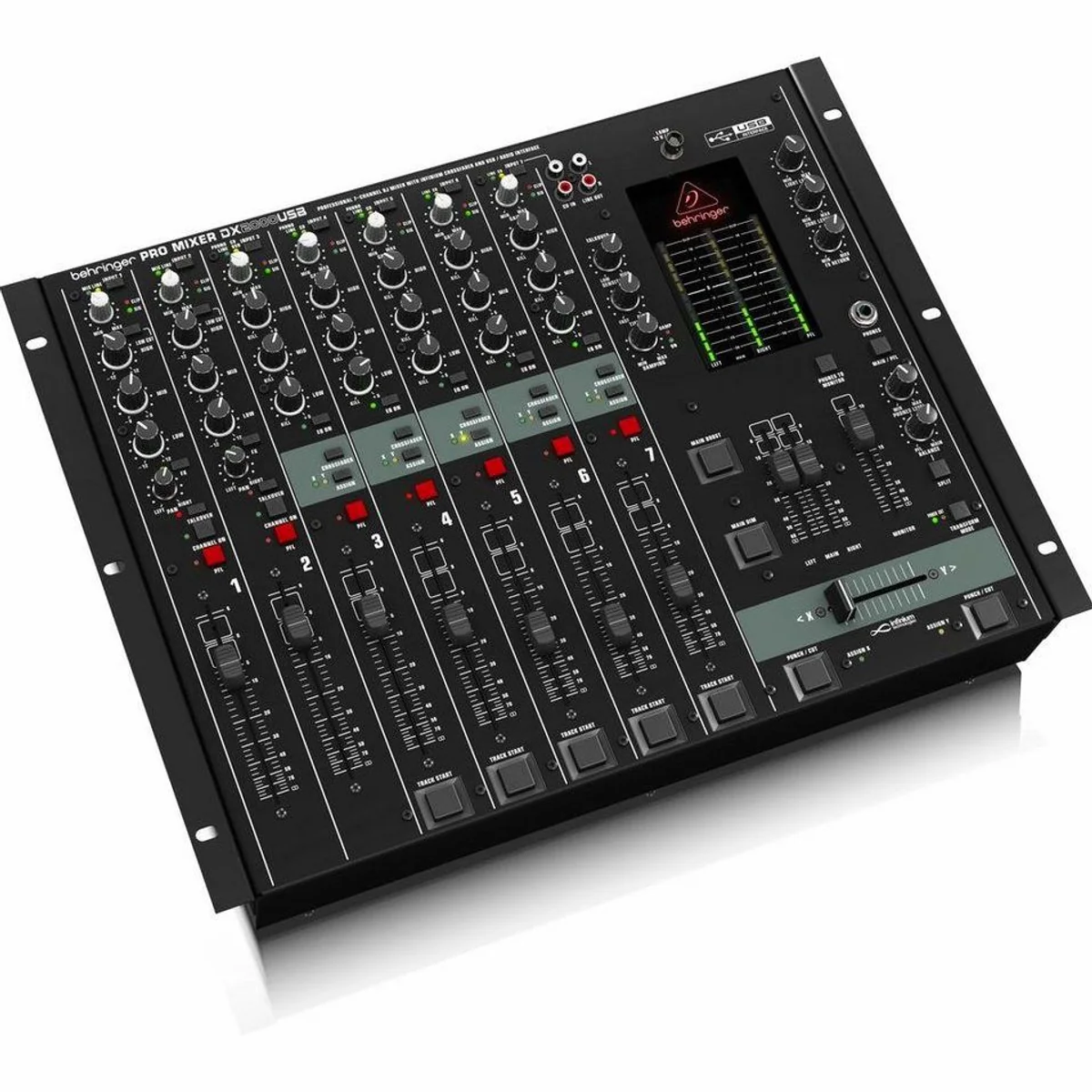 Behringer DX2000USB DJ Mixer, USB-Interface, 5 Dual-Stereoeingänge