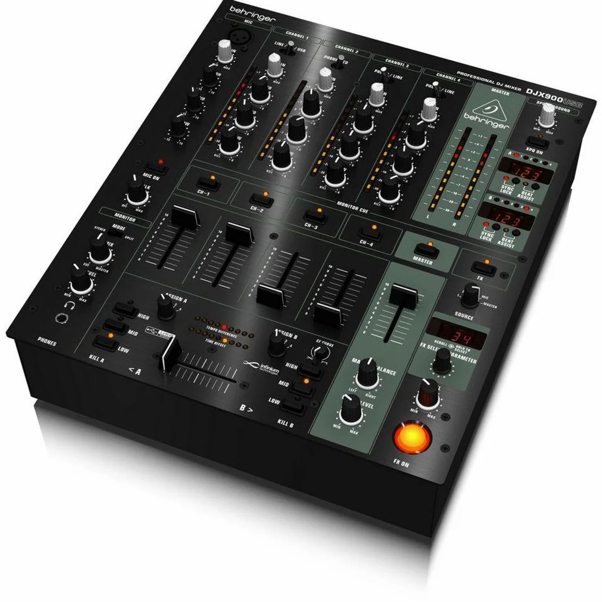 Behringer DJX900USB DJ Mixer, 5-Kanal Ultra-Low-Noise, USB-Audiointerface 3
