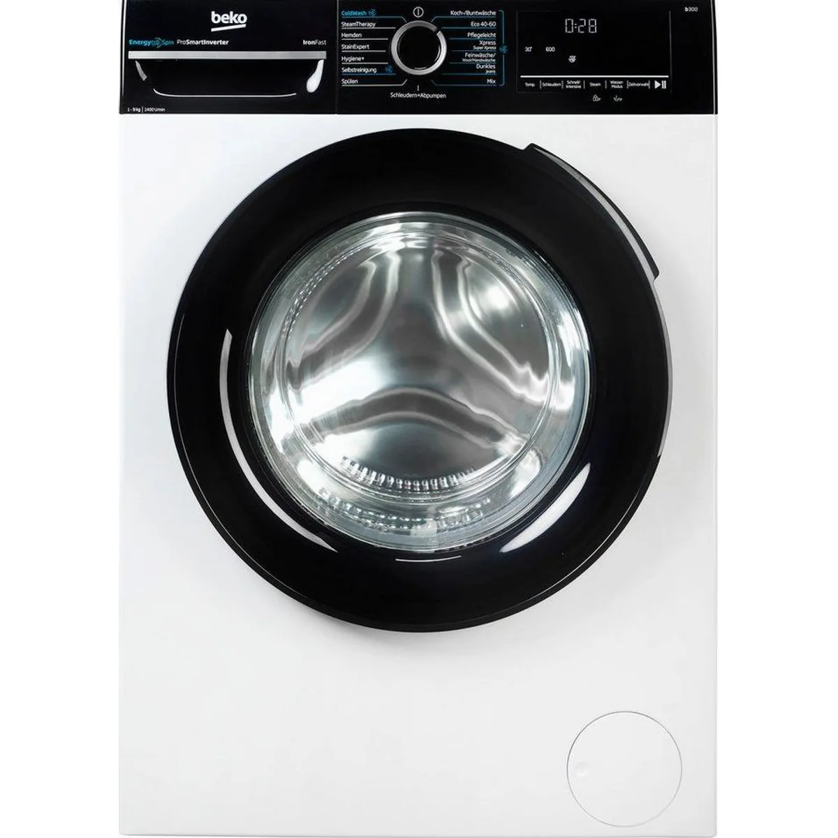 Beko BM3WFU4941W Waschmaschine, 9 kg, 1400 U/min, Energieeffiziente EnergySpin-Technologie 2