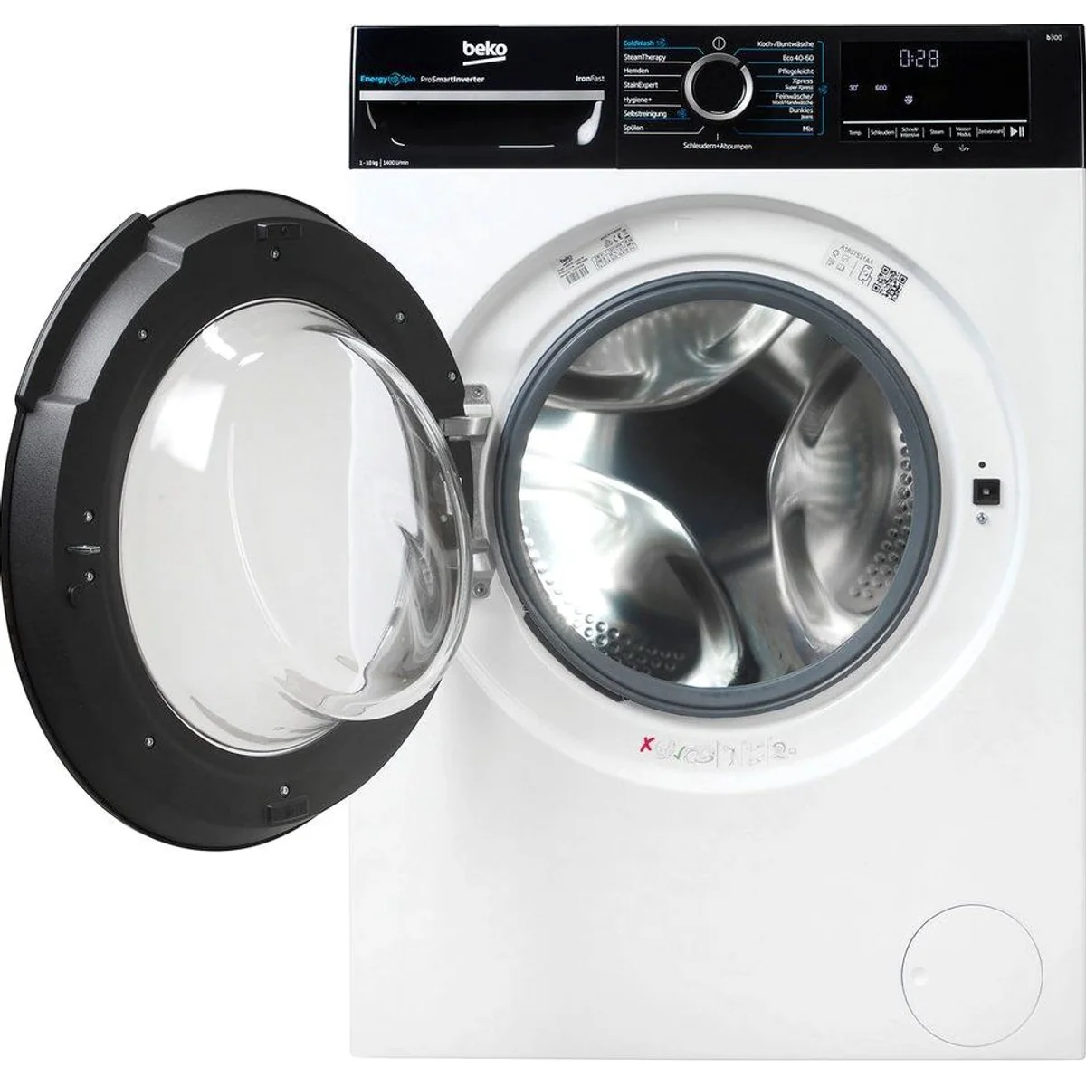 Beko BM3WFU41041W Waschmaschine, 10 kg, 1400 U/min, Effiziente EnergySpin-Technologie 3