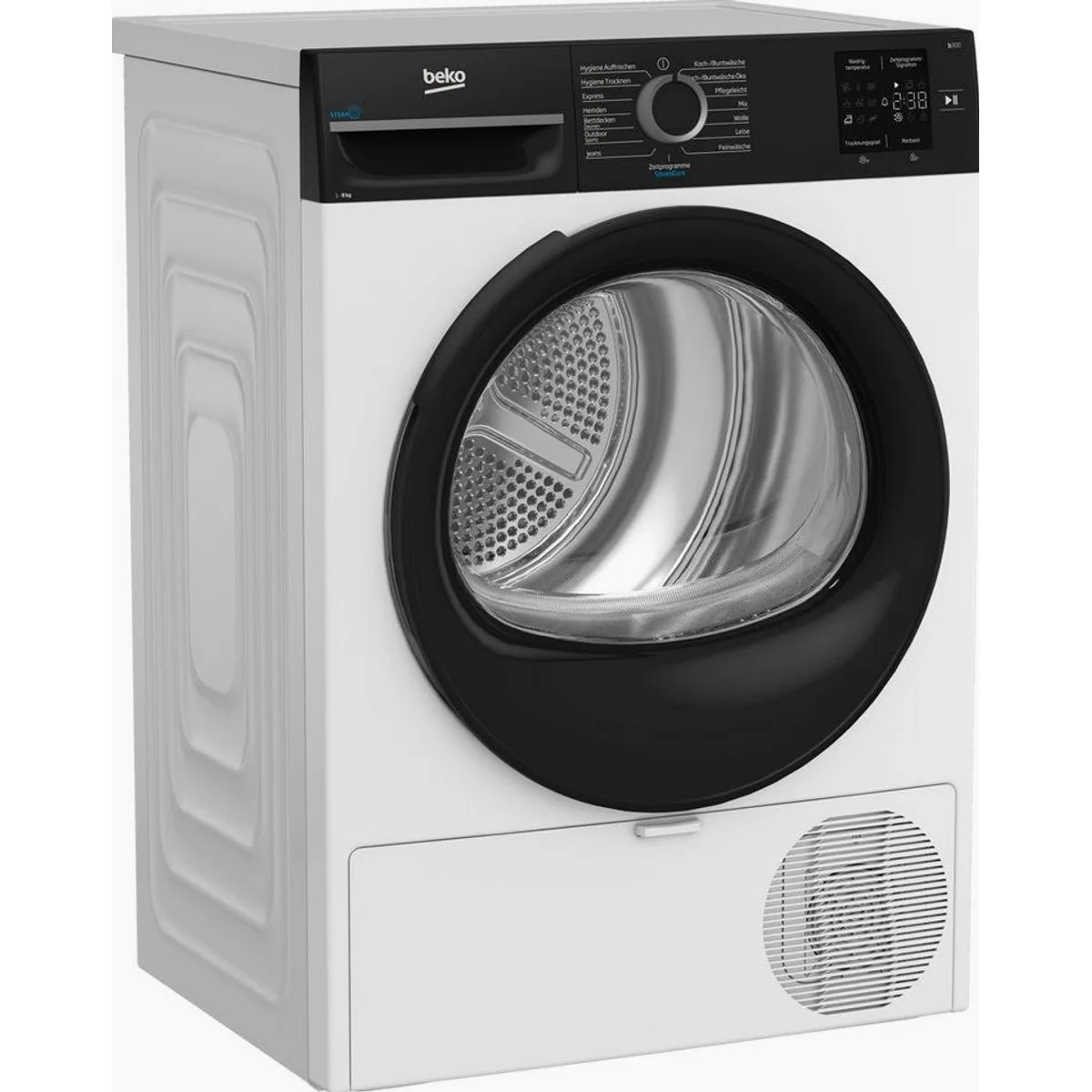 BEKO BM3T38240W Wärmepumpentrockner, AquaWave Schontrommel & 8 kg Fassungsvermögen