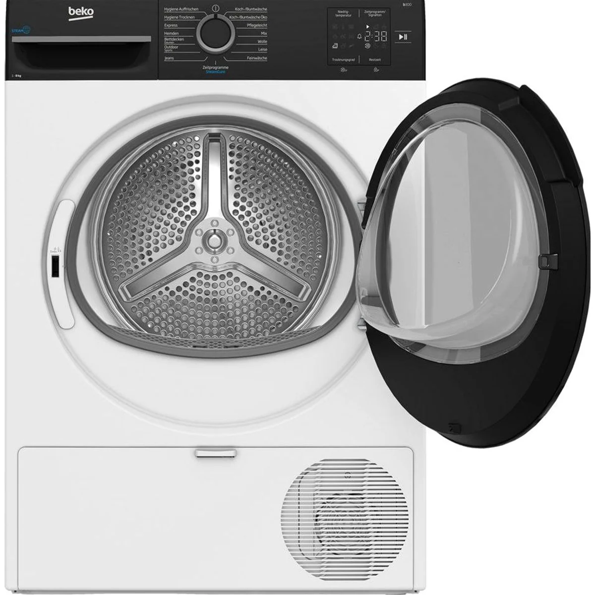 BEKO BM3T38240W Wärmepumpentrockner, AquaWave Schontrommel & 8 kg Fassungsvermögen 2