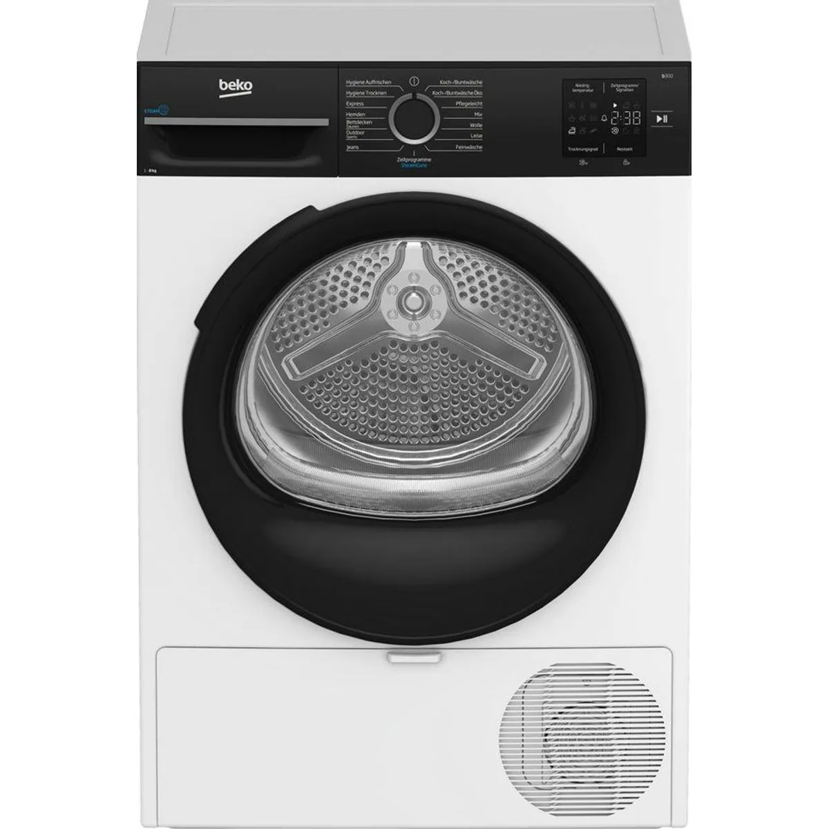 BEKO BM3T38240W Wärmepumpentrockner, AquaWave Schontrommel & 8 kg Fassungsvermögen 3