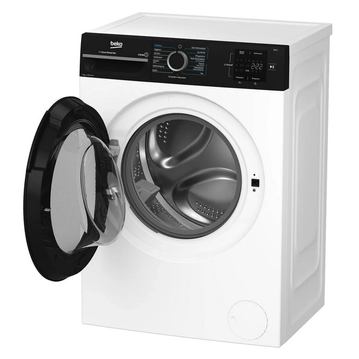 Beko BM3WFU3741R Waschmaschine, 7 kg, 1400 U/min, AddXtra Nachlegefunktion, Hygiene+ 3