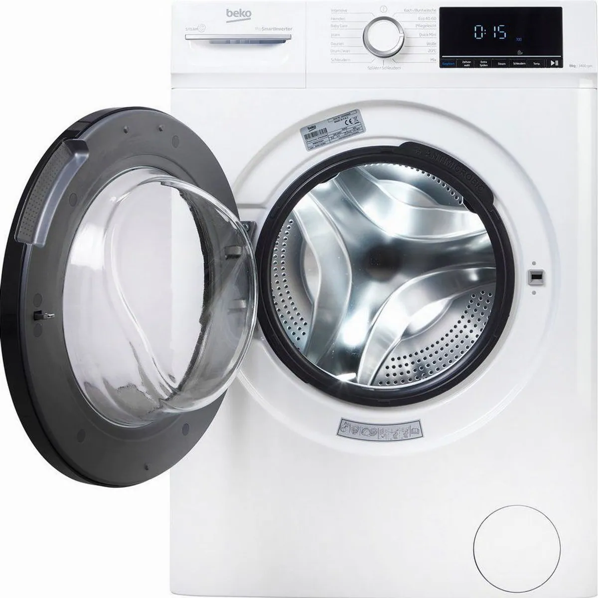 Beko WMOFE841 Waschmaschine, 8 kg, 1400 U/min, Dampffunktion für schonende Pflege 2