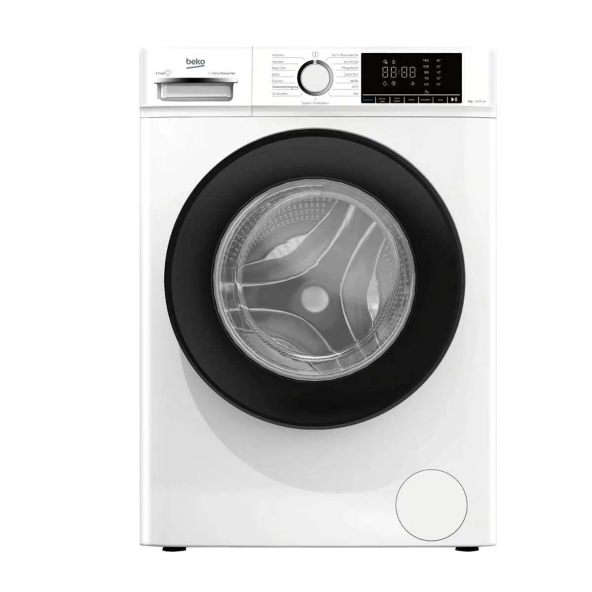 Beko WMOFE741 Waschmaschine, 7 kg Kapazität, 1400 U/min, Dampf-Funktion gegen Flecken