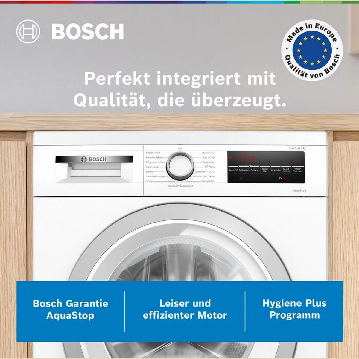 Bosch WUU28T70 Waschmaschine, 8 kg, 1400 U/min, unterbaufähig, Energieeffizienzklasse B 2