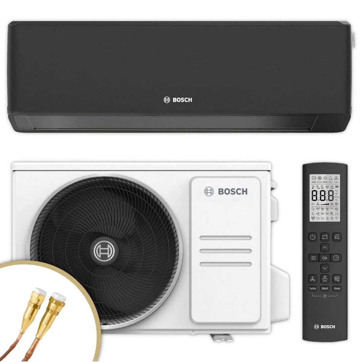 BOSCH Klimagerät CL7000i-Set 35 EB, energieeffizient, WIFI-fähig, elegantes Design