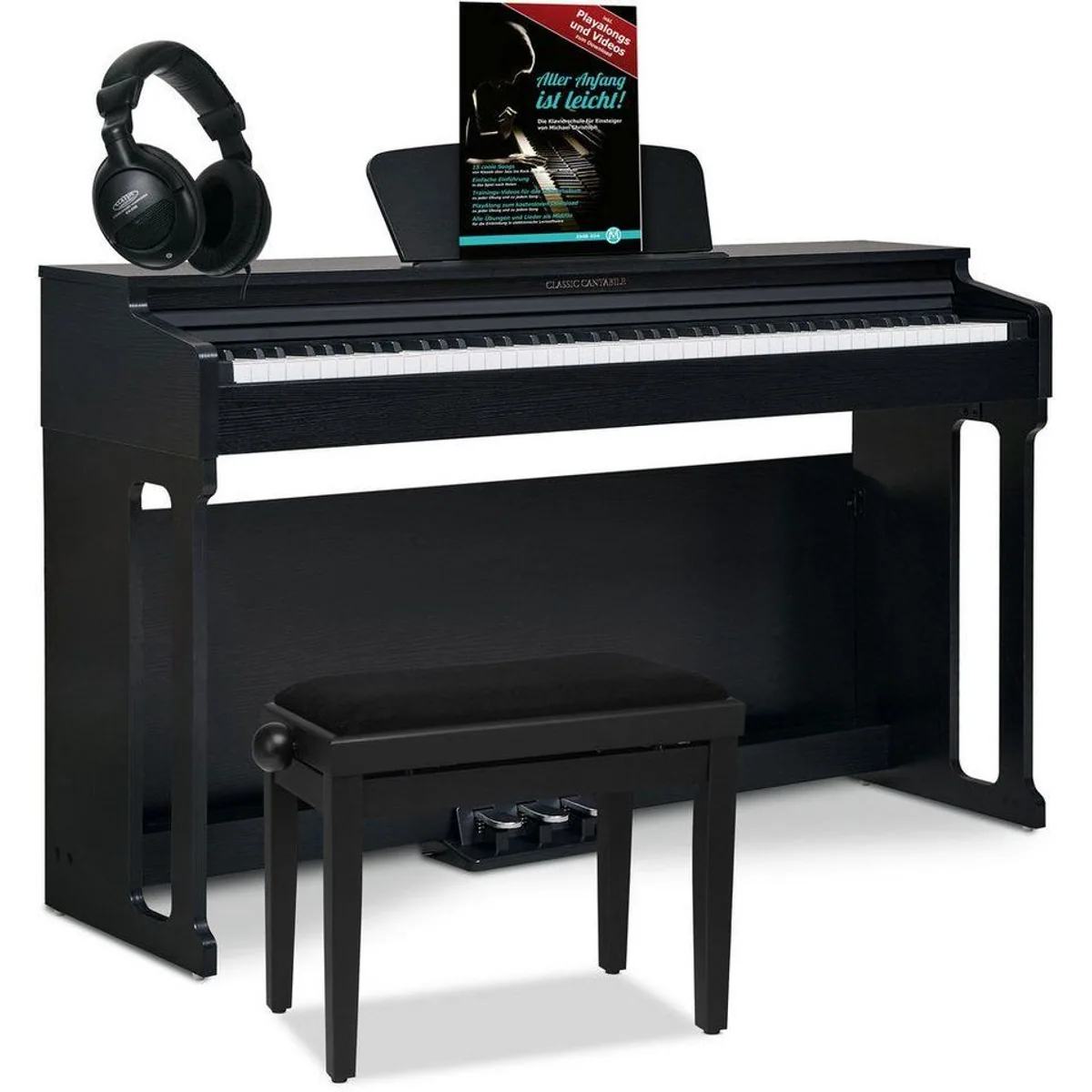 Classic Cantabile DP-220 E-Piano Set, 88 gewichtete Tasten, umfangreiche Ausstattung