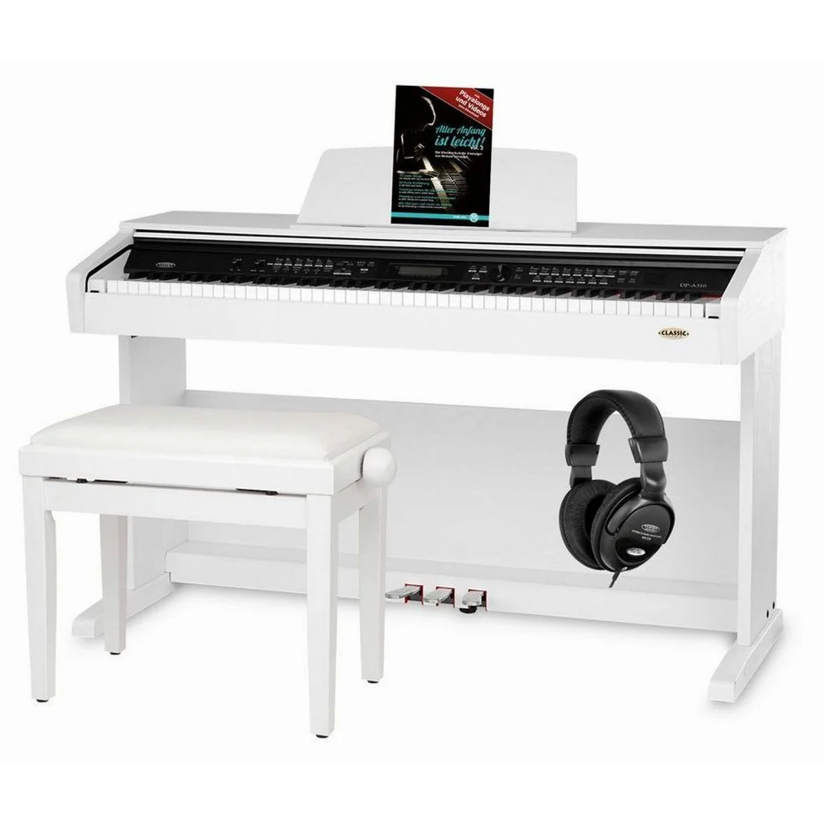 Classic Cantabile DP-A 310 Digitalpiano Set, 88 Tasten, vielfältige Funktionen