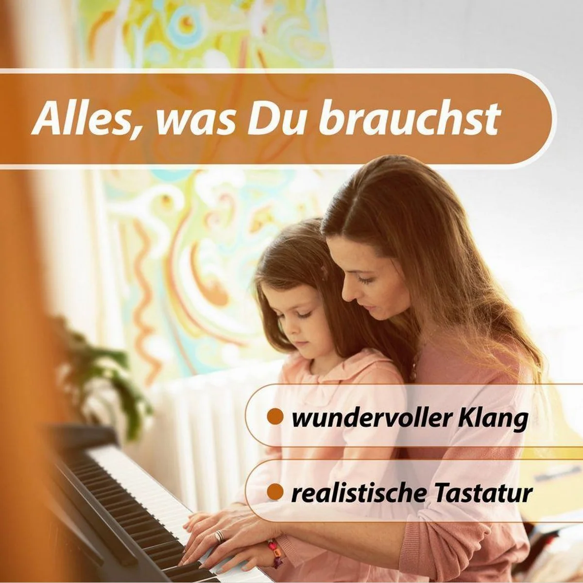 Classic Cantabile DP-50 Digitalpiano Set, 88 gewichtete Tasten, Twin-Piano-Funktion, inkl. Klavierbank & Kopfhörer 2