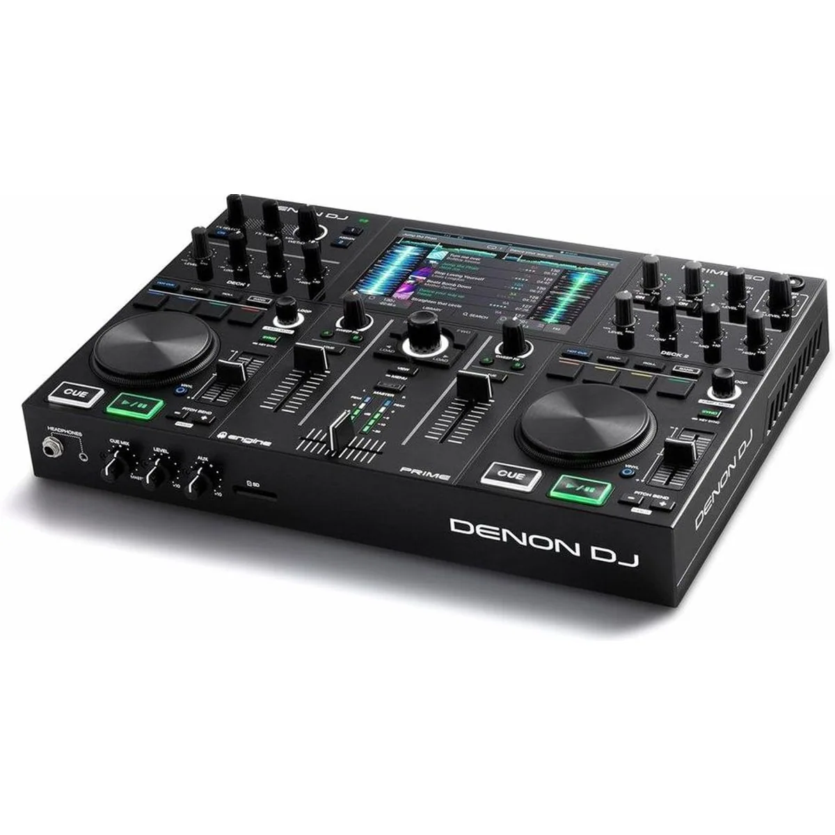 Denon DJ Prime GO, portable 2-Deck DJ-System, 7-Zoll Touchscreen, WLAN-Streaming