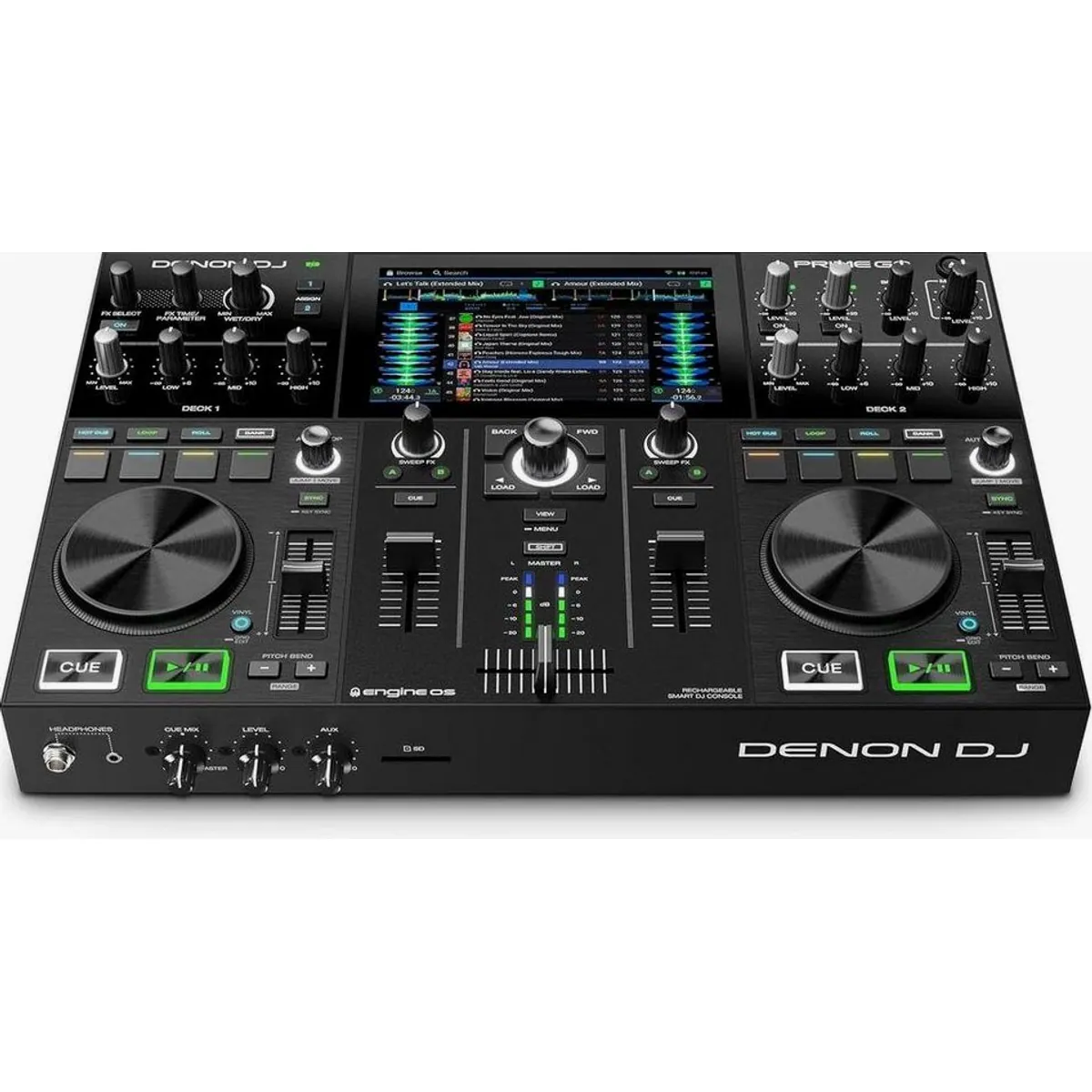 Denon DJ Prime GO, portable 2-Deck DJ-System, 7-Zoll Touchscreen, WLAN-Streaming 2