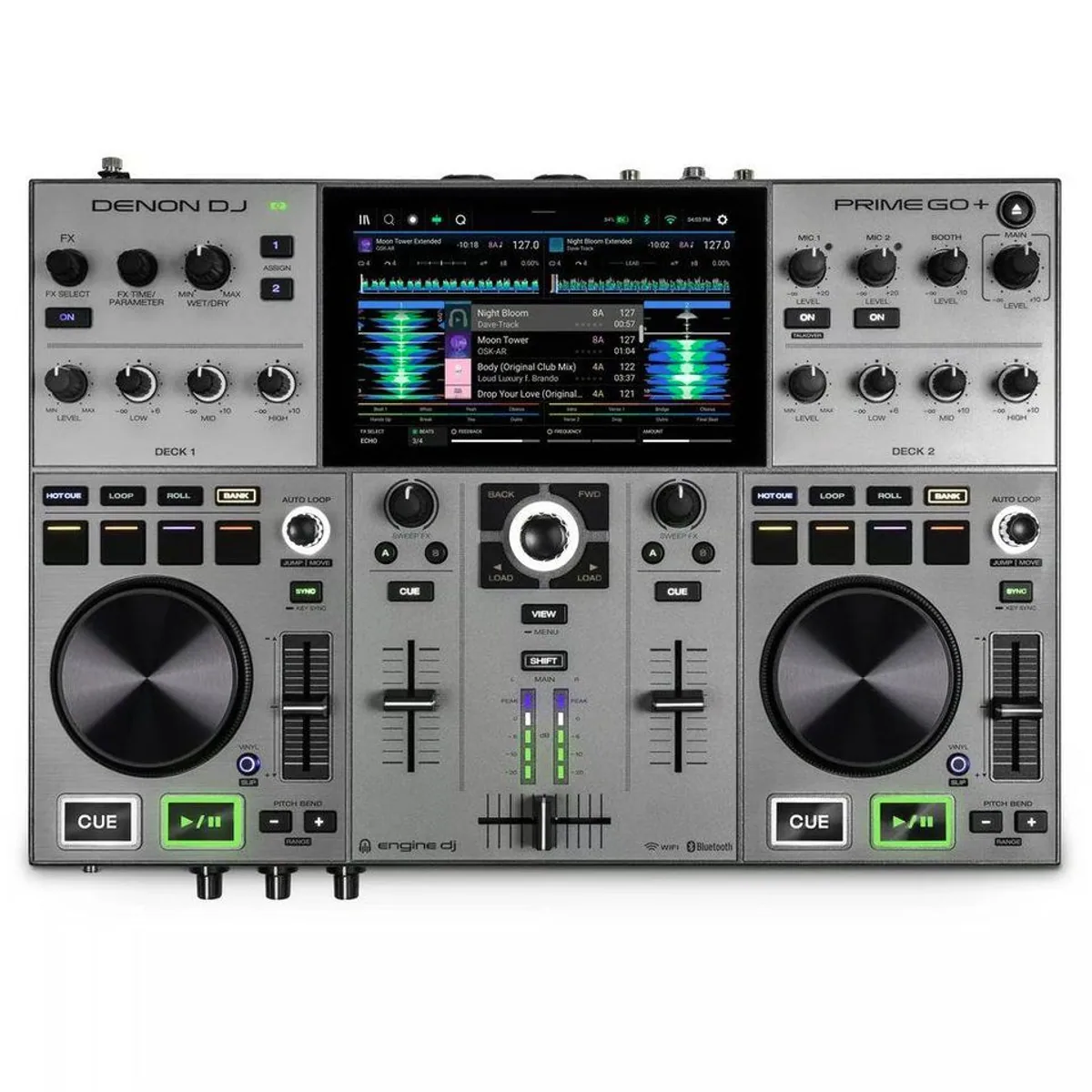Denon DJ Prime GO+, mobiler DJ-Controller mit 24-Bit Sound und Cloud-Integration 2