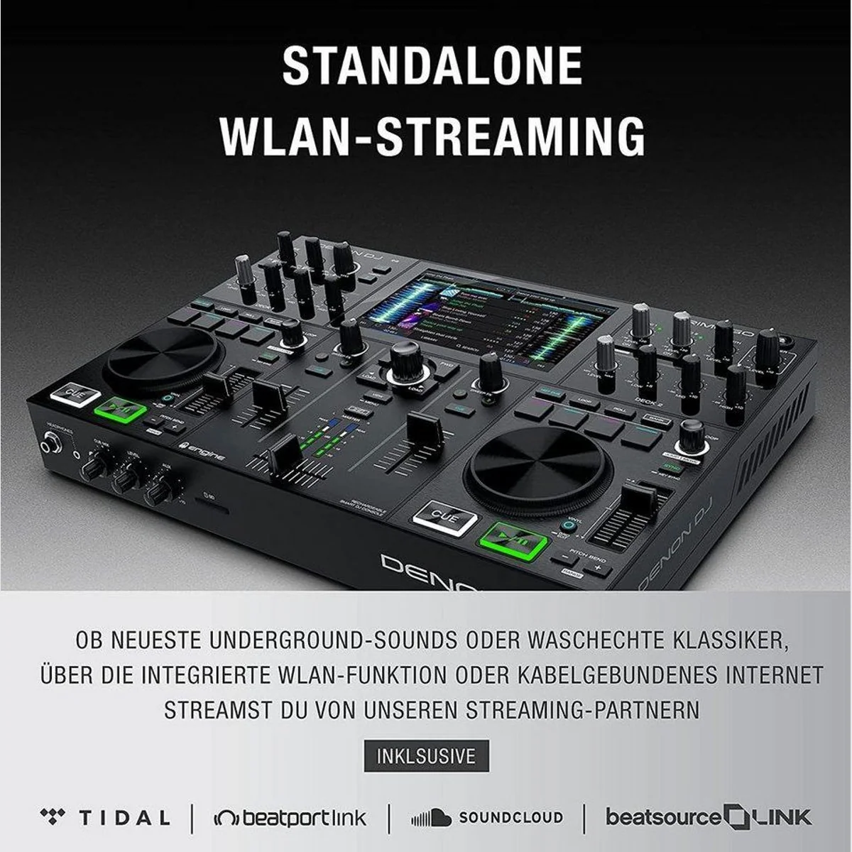 Denon DJ PRIME GO DJ-System, 7“ Touchscreen, vielseitige Anschlussmöglichkeiten — für unvergessliche Events 2