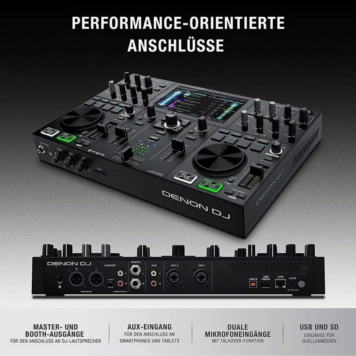 Denon DJ PRIME GO DJ-System, 7“ Touchscreen, vielseitige Anschlussmöglichkeiten — für unvergessliche Events 3