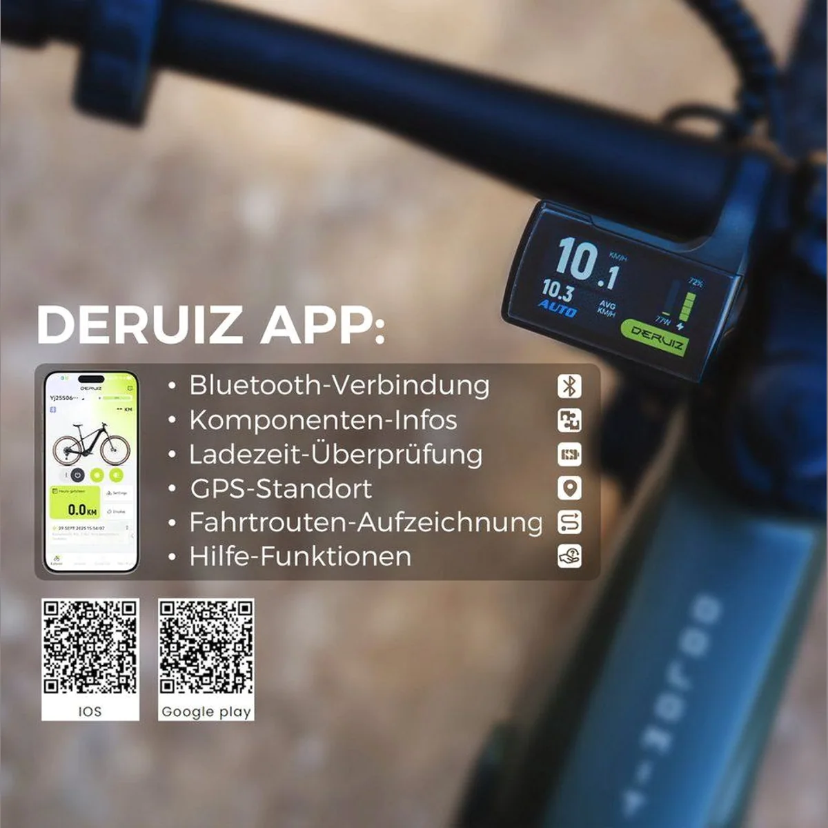DERUIZ E-Bike Mountainbike Dolomit 29 Zoll, leistungsstarker Samsung-Akku, 11-Gang Schaltung 5