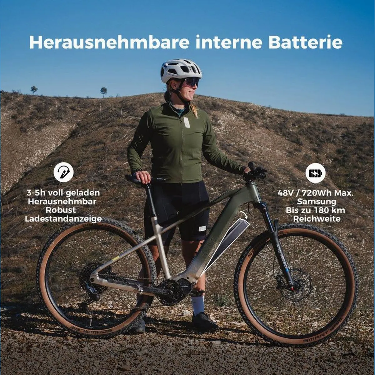 DERUIZ Dolomit E-Mountainbike, 250W Mittelmotor, 720Wh Akku, 29 Zoll 3