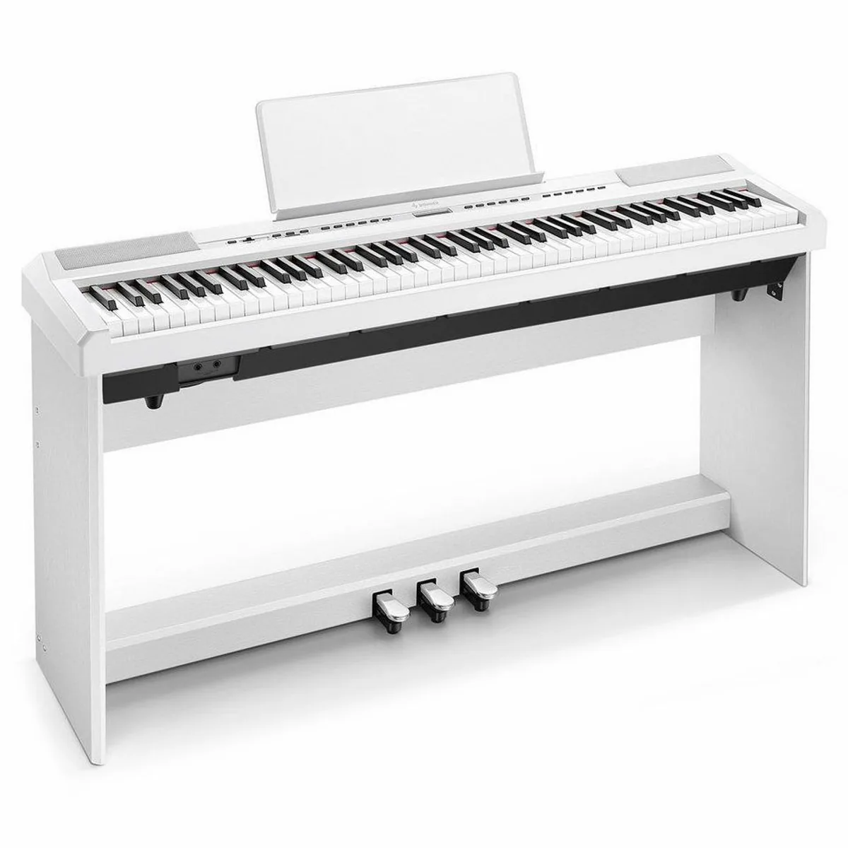 Donner DEP-20 Digitalpiano, 88 gewichtete Tasten, 238 Klangfarben — inkl. Klavierständer & 3-Pedal-Einheit