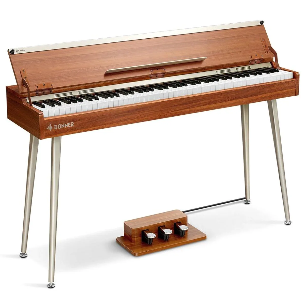 Donner DDP-80 PLUS Digitalpiano, gewichtete Hammermechanik, elegantes Design