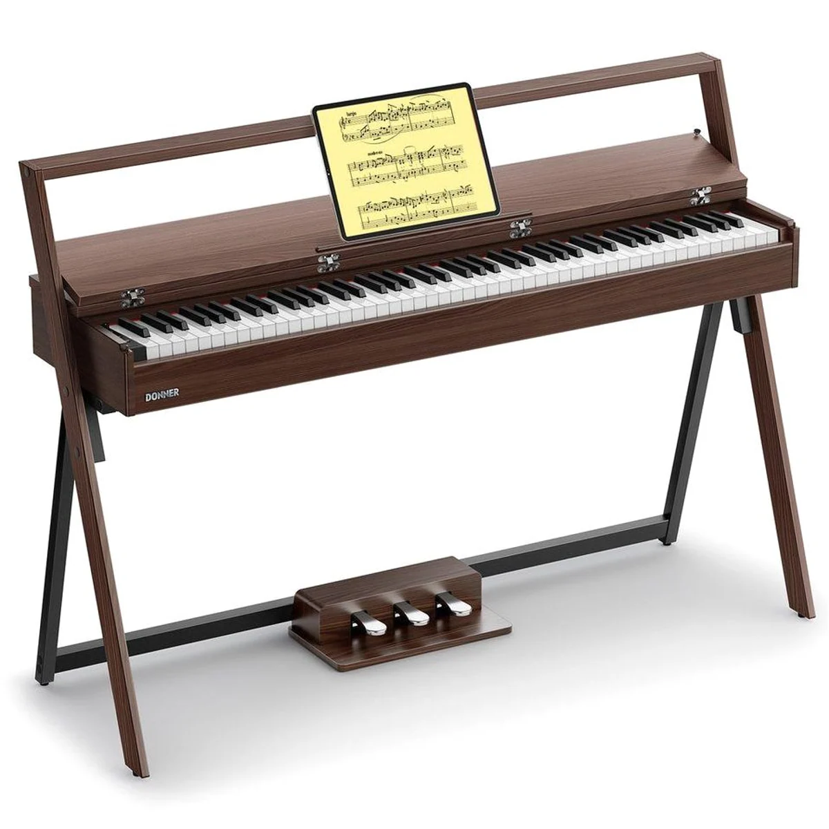 Donner R300 Digitalpiano, 88 gewichtete Tasten, Dual-Bluetooth, 3-Pedal-Funktion