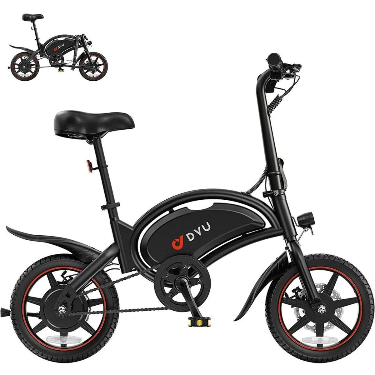 DYU D3S E-Bike Cityrad, kompaktes Design, leistungsstarker Antrieb, hohe Reichweite