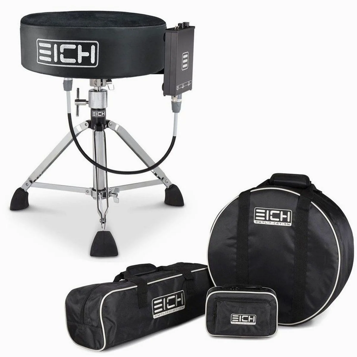 Eich DBC400R Subwoofer-Hocker, integrierter Bass-Shaker, schwingungsfreie Lagerung — 400W Leistung