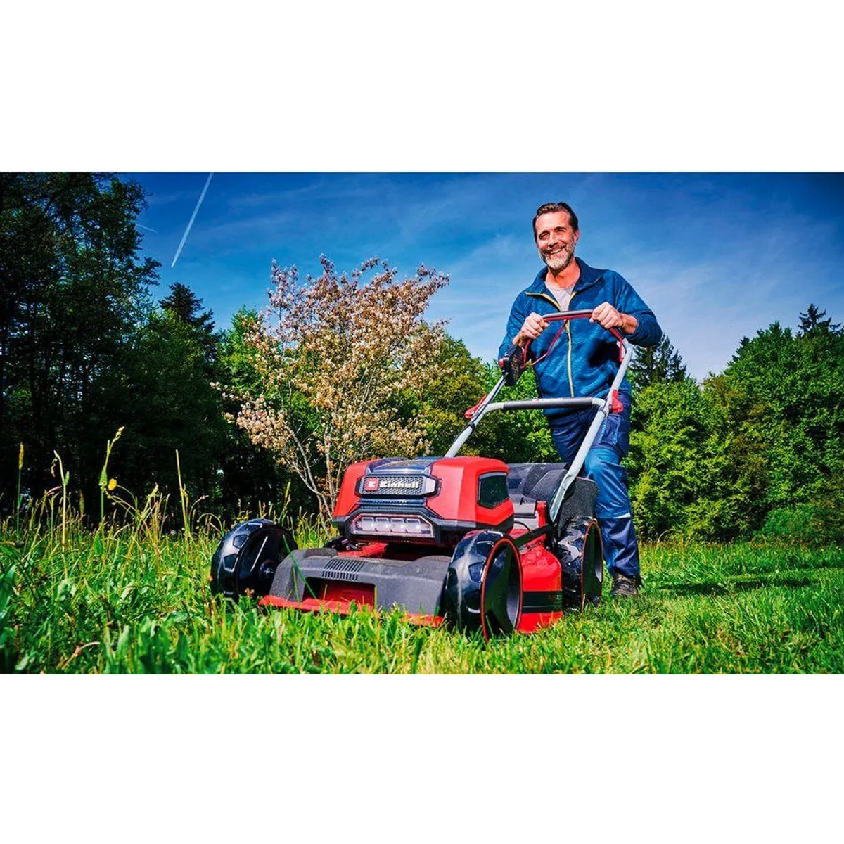 Einhell GP-CM 36/47 S Li BL Akku-Rasenmäher, 4x 4,0 Ah Akku, 47 cm Schnittbreite 2