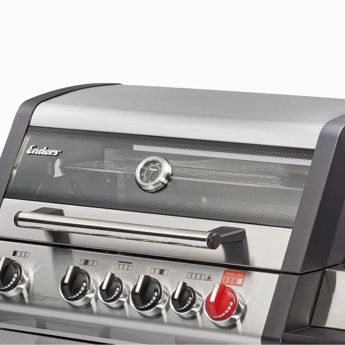 Enders Monroe Pro 4 SIK Turbo Gasgrill, Edelstahl, Infrarot-Brenner, integriertes Thermometer 5