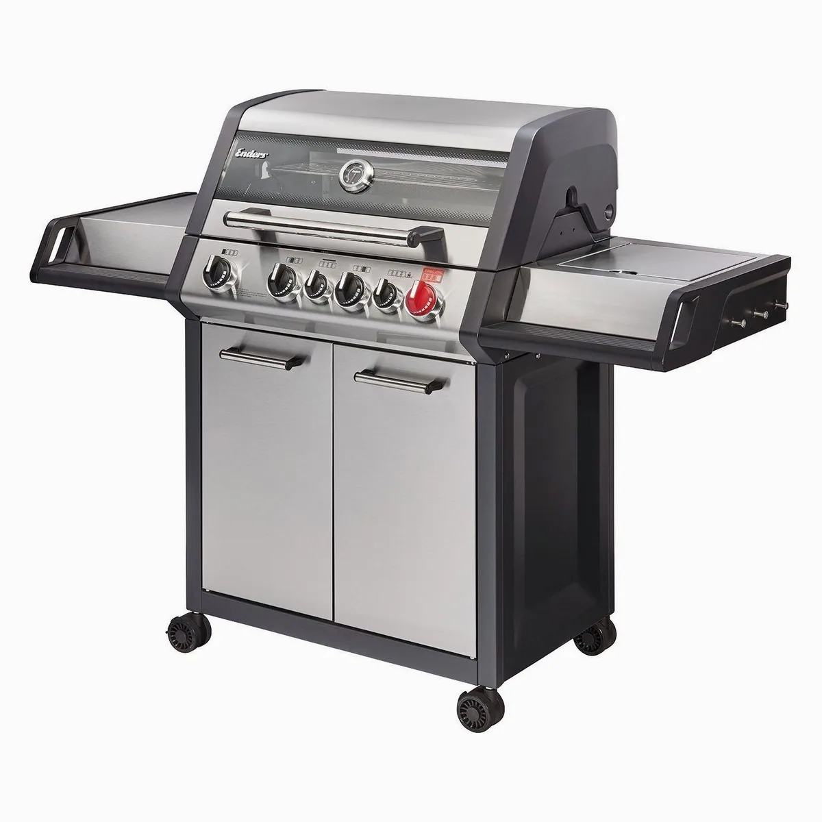 Enders Gasgrill Monroe Pro 4 SIK Turbo, elegantes Edelstahl-Design, Turbo Zone, integrierter Infrarot-Brenner 2