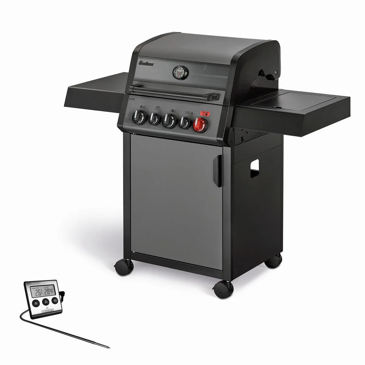 Enders Gasgrill Hyde 3 SIKR Turbo, 3 Brenner, Fleischthermometer integriert, Infrarot Backburner