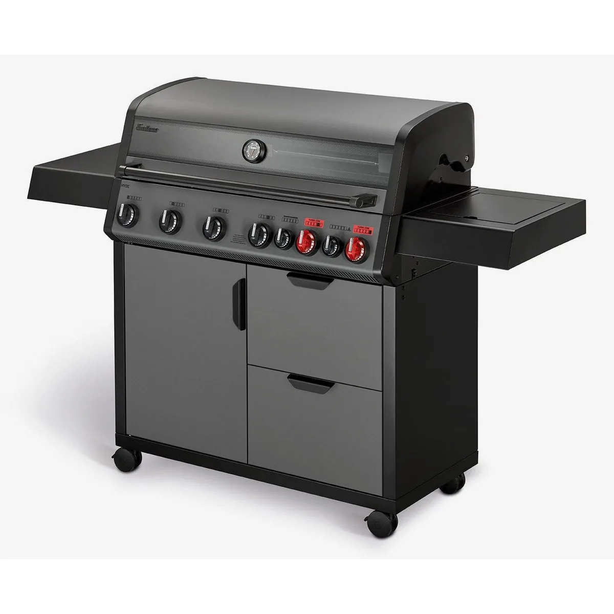 Enders Gasgrill Hyde 6 SIKR Turbo II, 800 °C Turbo Zone, Infrarot-Backburner, Sichtfenster 2
