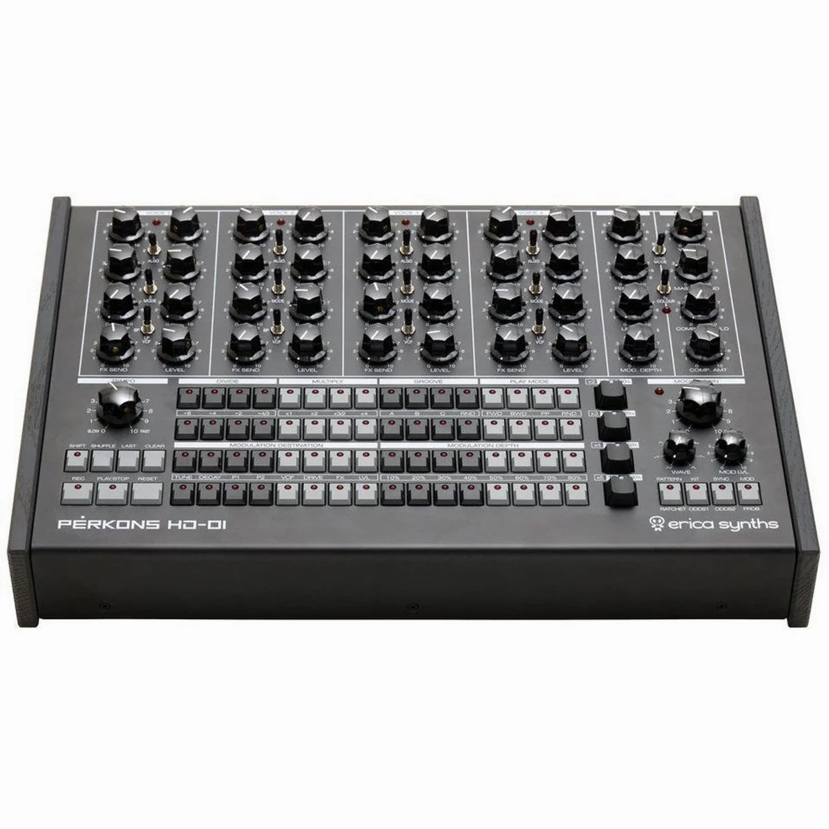 Erica Synths Pérkons HD-01 Drumcomputer, hybride Klangerzeugung, 64 Drumkits 2