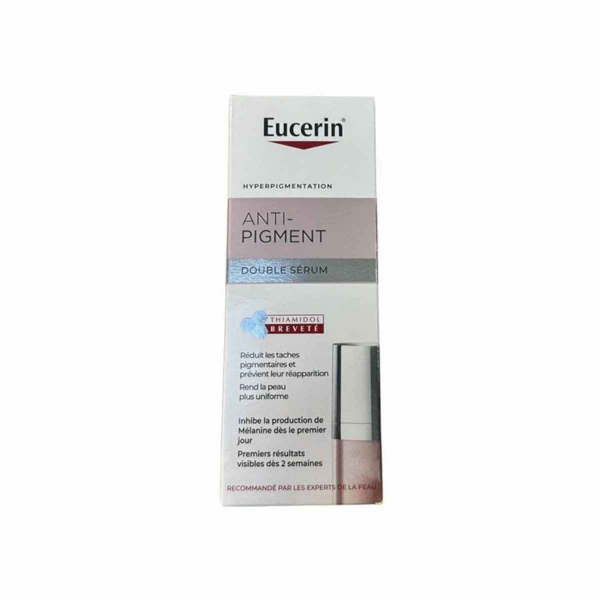 Eucerin Tagescreme Anti-Pigment Dual Serum, gezielte Fleckenminderung, intensive Hydratation, strahlender Teint