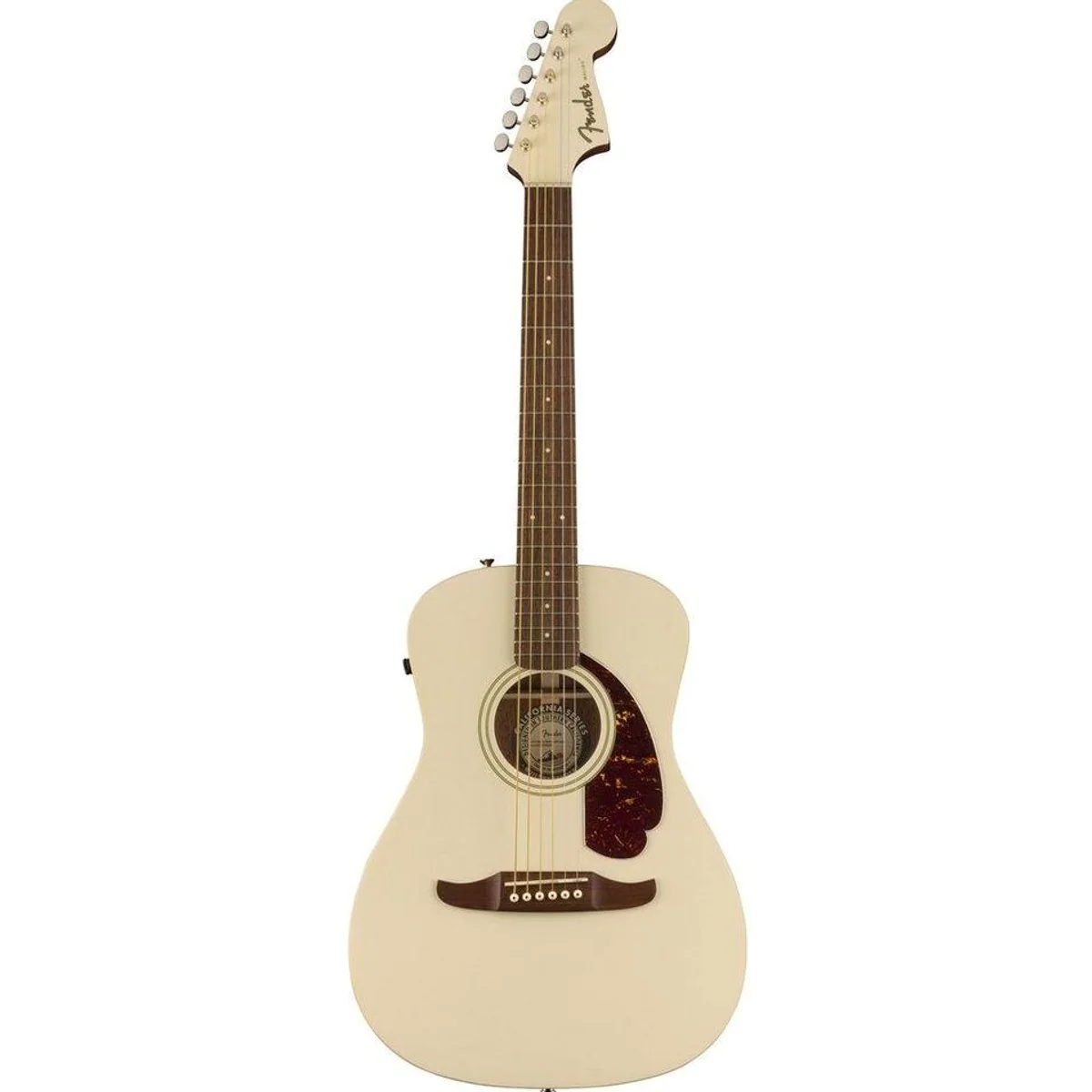 Fender Malibu Player WN Olympic White, kompakte Westerngitarre, edle Materialien, Fishman Pickup 2