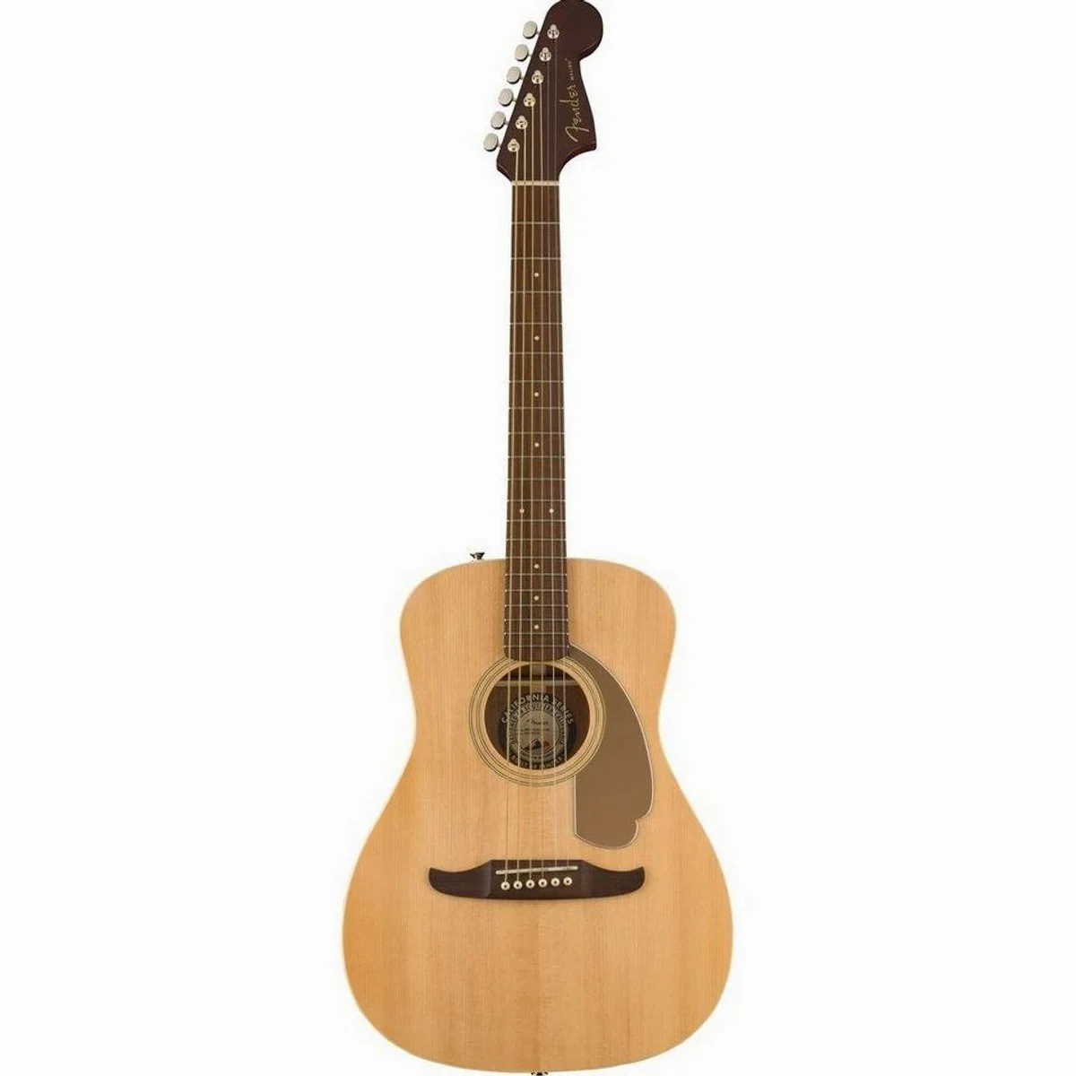 Fender Malibu Player WN Natural, kompakte Westerngitarre mit Fichtendecke, Fishman Flex System 2