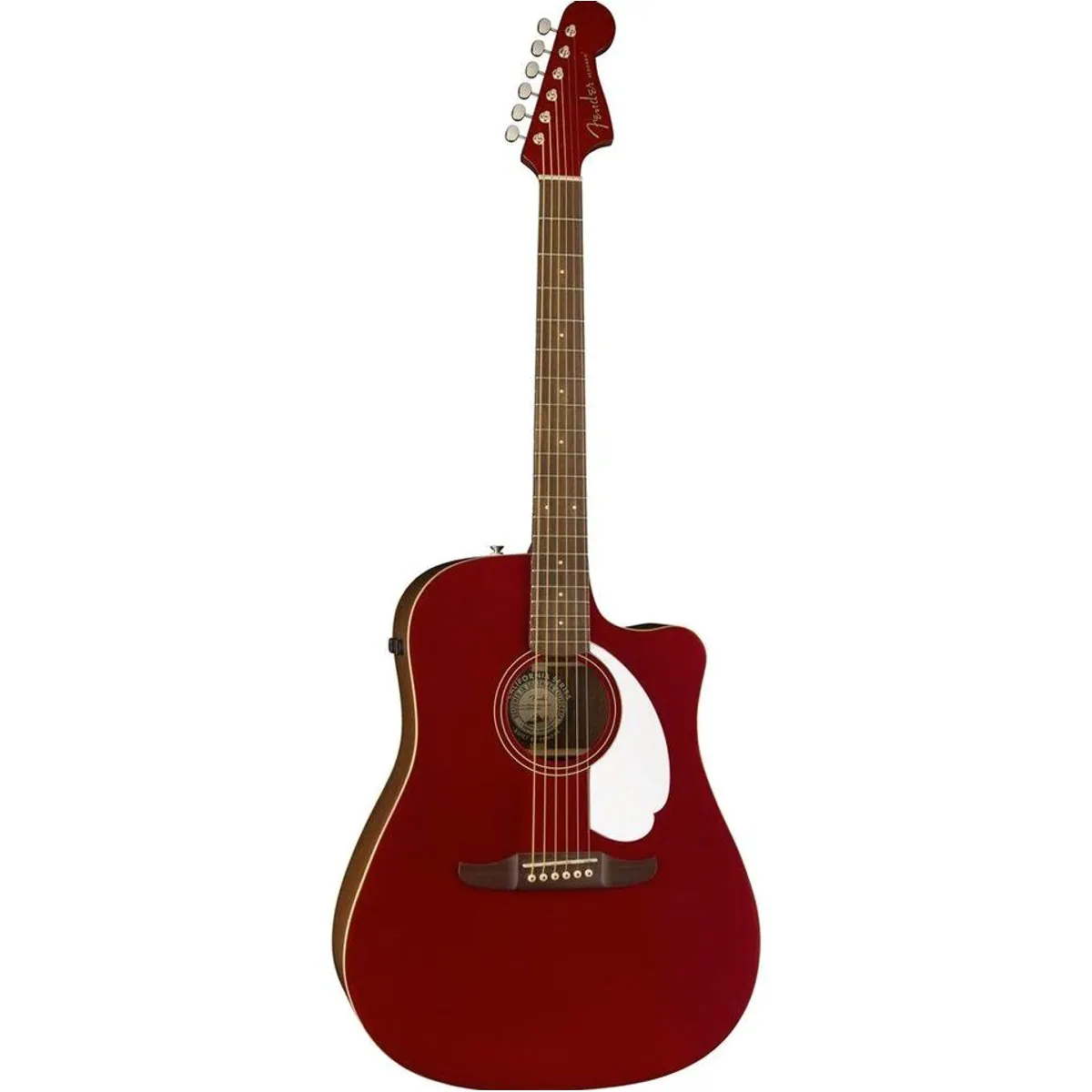 Fender Redondo Player WN Candy Apple Red, massive Fichtendecke, Fishman Flex Tonabnehmersystem — Dreadnought Westerngitarre