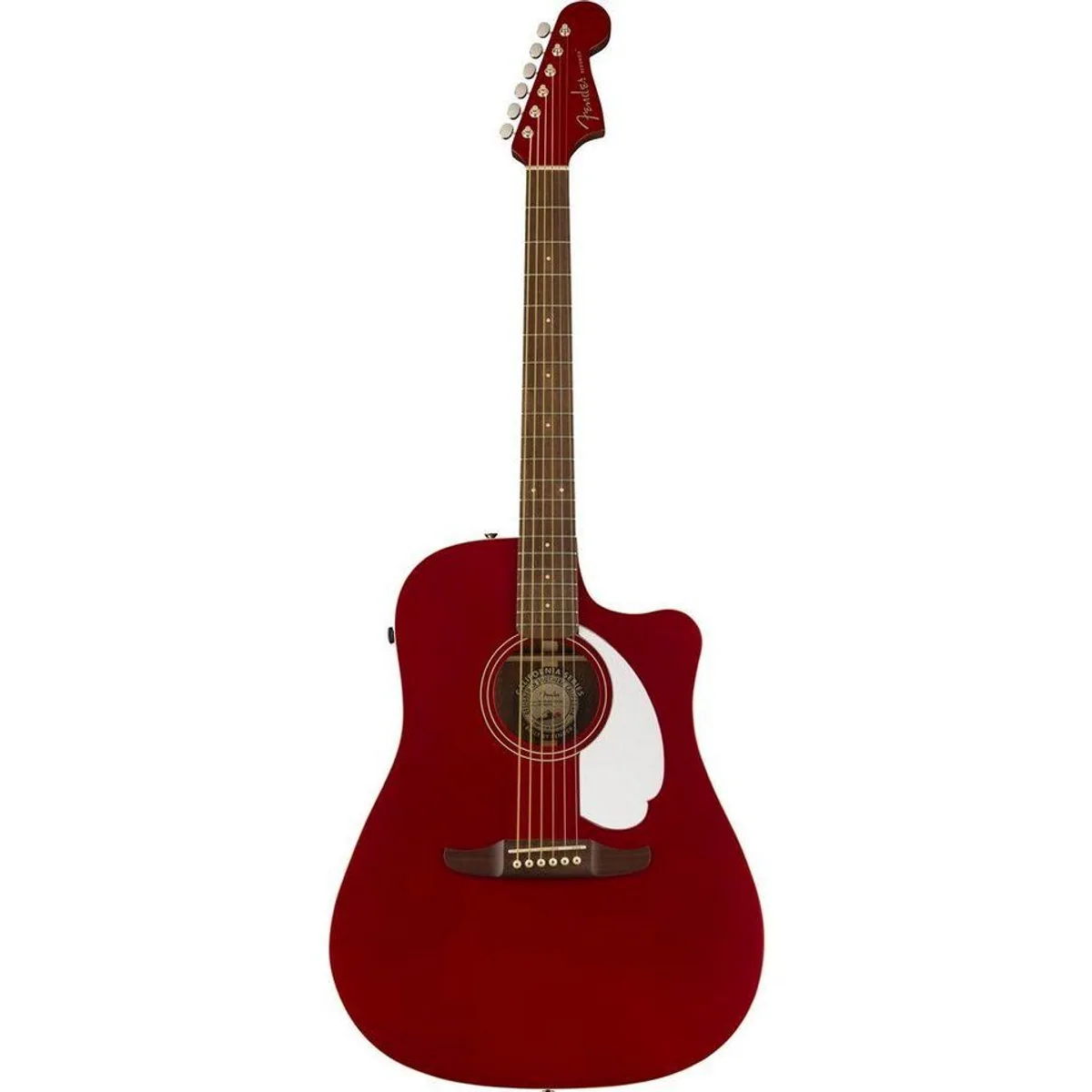 Fender Redondo Player WN Candy Apple Red, massive Fichtendecke, Fishman Flex Tonabnehmersystem — Dreadnought Westerngitarre 2